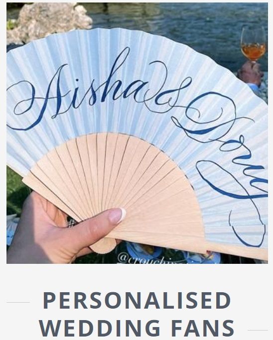 Wedding Fans Favours by FANtastica - supplier of all types of hand fans -  SALE NOW ON!